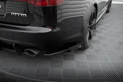 Maxton Design Heck-Seitenflaps für Audi RS6 Avant C6 – Schwarz matt