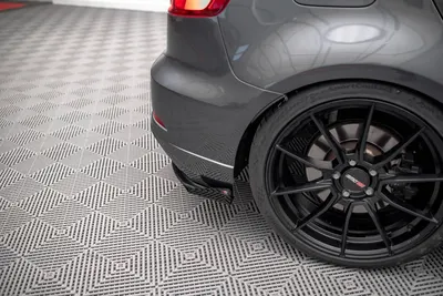 Maxton Design Heck-Seitenflaps für Audi S3 Sportback 8V Facelift – Schwarz matt