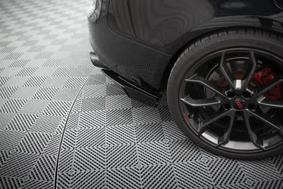 Maxton Design Heck-Seitenflaps für Audi S5 / A5 S line Coupé / Cabriolet 8T – Schwarz matt