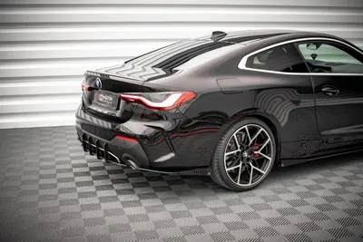 Maxton Design Heck-Seitenflaps für BMW 4er M-Paket G22 / G23 / G22 Facelift / G23 Facelift – Schwarz matt