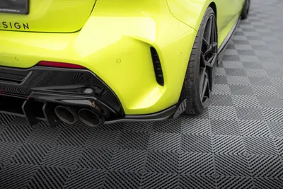 Maxton Design Heck-Seitenflaps V.2 für BMW 1er F40 M-Paket / M135i – Schwarz matt