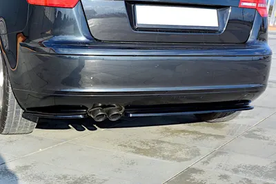 Maxton Design Heck-Seitensplitter für Audi A3 Sportback 8P i 8P Facelift – Schwarz glänzend