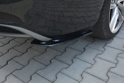 Maxton Design Heck-Seitensplitter für Audi A5 S line 8T Facelift Sportback – Schwarz glänzend