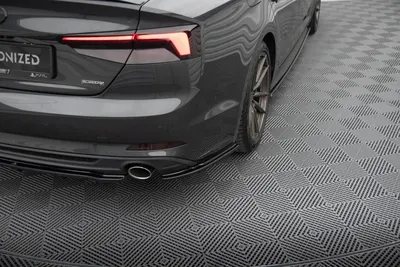 Maxton Design Heck-Seitensplitter für Audi A5 S line F5 Sportback – Schwarz glänzend