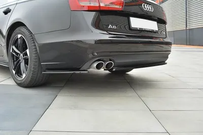 Maxton Design Heck-Seitensplitter für Audi A6 Avant / Limousine C7 – Schwarz glänzend