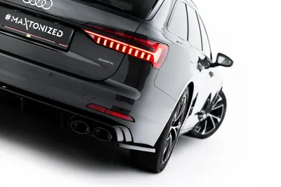 Maxton Design Heck-Seitensplitter für Audi A6 Limousine / Avant C8 / C8 Facelift – Schwarz glänzend