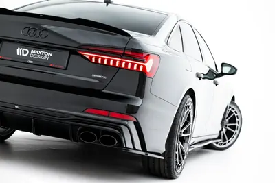 Maxton Design Heck-Seitensplitter für Audi A6 S line / S6 C8 / C8 Facelift – Schwarz glänzend