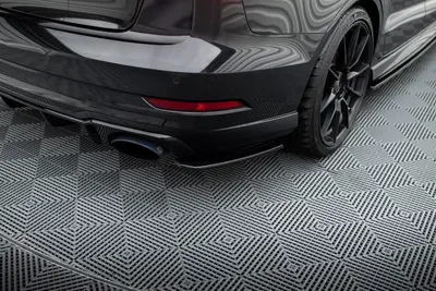 Maxton Design Heck-Seitensplitter für Audi RS3 Limousine 8V Facelift – Schwarz glänzend