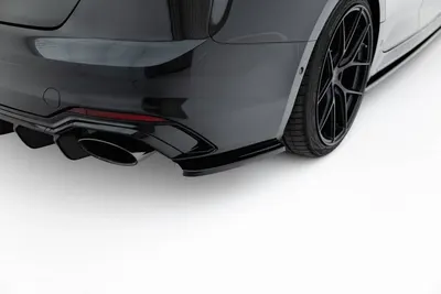 Maxton Design Heck-Seitensplitter für Audi RS5 Coupé / Sportback F5 – Schwarz glänzend