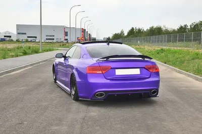 Maxton Design Heck-Seitensplitter für Audi RS5 Mk1 (8T) Facelift – Schwarz glänzend