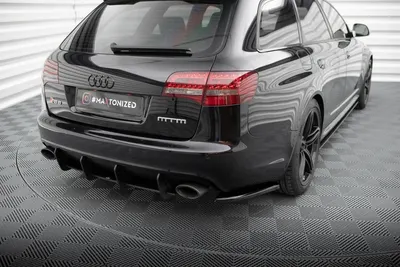 Maxton Design Heck-Seitensplitter für Audi RS6 Avant C6 – Schwarz glänzend