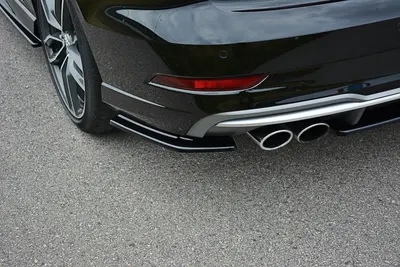 Maxton Design Heck-Seitensplitter für Audi S3 / A3 S line 8V Facelift Limousine – Schwarz glänzend