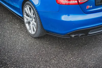 Maxton Design Heck-Seitensplitter für Audi S4 / A4 S line B8 Limousine – Schwarz glänzend