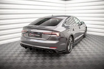 Maxton Design Heck-Seitensplitter für Audi S5 Sportback F5 – Schwarz glänzend