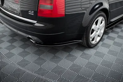 Maxton Design Heck-Seitensplitter für Audi S6 Avant/Limousine C5 – Schwarz glänzend
