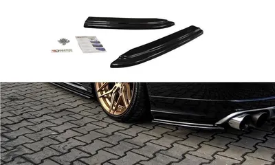 Maxton Design Heck-Seitensplitter für Audi S8 Limousine D4 Facelift – Schwarz glänzend