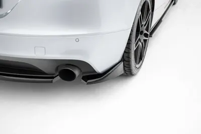 Maxton Design Heck-Seitensplitter für Audi TT S line 8J Facelift – Schwarz glänzend