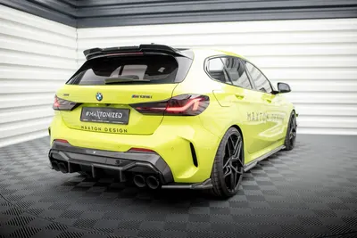 Maxton Design Heck-Seitensplitter für BMW 1er M-Paket / M135i / 128ti F40 – Sichtcarbon (Prepreg)