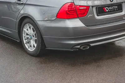 Maxton Design Heck-Seitensplitter für BMW 3er E91 Facelift – Schwarz glänzend