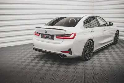 Maxton Design Heck-Seitensplitter für BMW 3er G20 / G21 – Schwarz glänzend