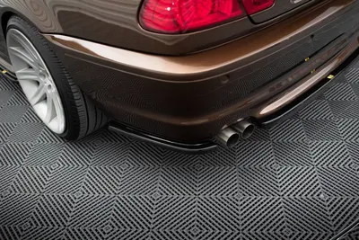 Maxton Design Heck-Seitensplitter für BMW 3er M-Paket Coupé E46 – Schwarz glänzend