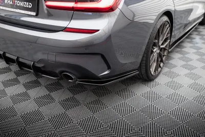 Maxton Design Heck-Seitensplitter für BMW 3er M-Paket G20 – Schwarz glänzend