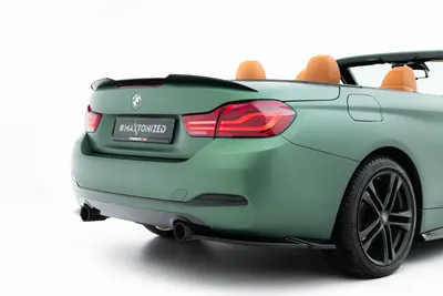 Maxton Design Heck-Seitensplitter für BMW 4er Cabrio / Coupé F33 / F32 – Schwarz glänzend