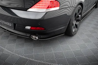 Maxton Design Heck-Seitensplitter für BMW 6er Coupé E63 / Cabrio E64 – Schwarz glänzend