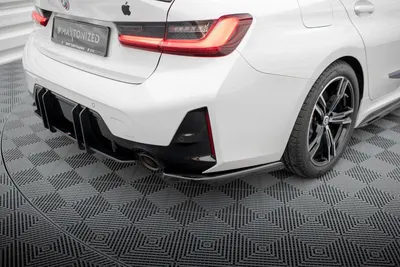 Maxton Design Heck-Seitensplitter für BMW M-Paket G20 / G21 Facelift – Schwarz glänzend