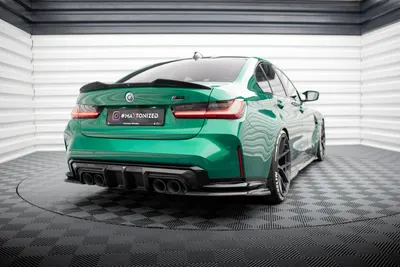 Maxton Design Heck-Seitensplitter für BMW M3 Limousine / Touring G80 / G81 – Sichtcarbon (Prepreg)