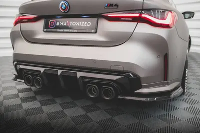Maxton Design Heck-Seitensplitter für BMW M4 G82 / G82 Facelift – Sichtcarbon (Prepreg)