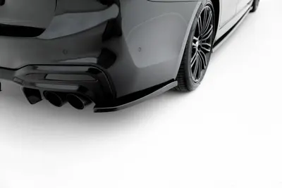 Maxton Design Heck-Seitensplitter für BMW M550i Limousine G30 – Schwarz glänzend