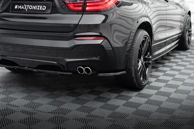 Maxton Design Heck-Seitensplitter für BMW X4 M-Paket – Schwarz glänzend