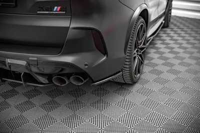 Maxton Design Heck-Seitensplitter für BMW X5M F95 / F95 Facelift – Schwarz glänzend