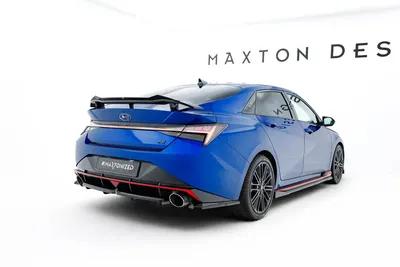 Maxton Design Heck-Seitensplitter für Hyundai Elantra N Mk7 – Schwarz glänzend