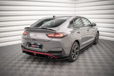 Maxton Design Heck-Seitensplitter für Hyundai i30 Fastback N-Line Mk3 Facelift – Schwarz glänzend