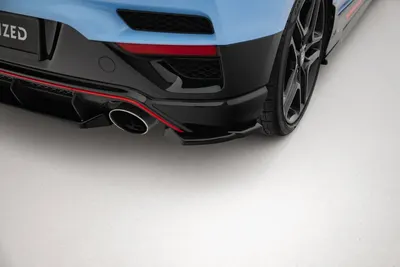 Maxton Design Heck-Seitensplitter für Hyundai Veloster N Mk2 – Schwarz glänzend