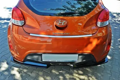 Maxton Design Heck-Seitensplitter für Hyundai Veloster – Schwarz glänzend