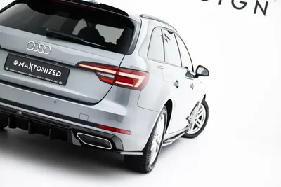 Maxton Design Heck-Seitensplitter V.1 für Audi A4 / A4 S line / S4 Limousine / Avant B9 – Schwarz glänzend