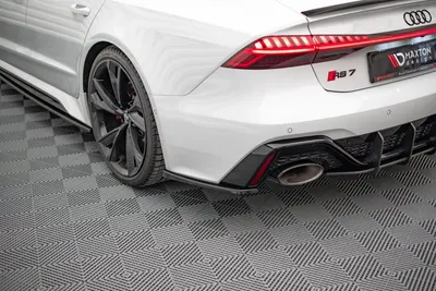Maxton Design Heck-Seitensplitter V.1 für Audi RS7 C8 / Audi RS6 C8 / C8 Facelift – Schwarz glänzend