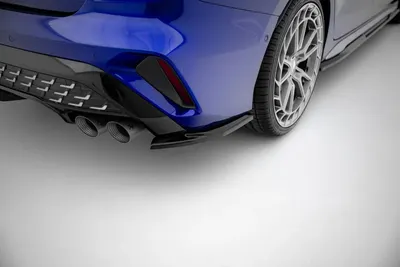 Maxton Design Heck-Seitensplitter V.1 für Audi S3 Limousine 8Y Facelift – Schwarz glänzend