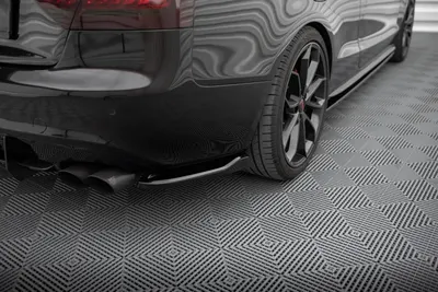 Maxton Design Heck-Seitensplitter V.1 für Audi S5 / A5 S line Coupé / Cabriolet 8T – Schwarz glänzend