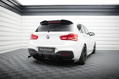 Maxton Design Heck-Seitensplitter V.1 für BMW 1er F20/F21 M-Power Facelift – Schwarz glänzend/matt