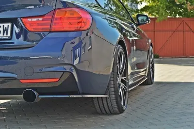 Maxton Design Heck-Seitensplitter V.1 für BMW 4er F32 M-Paket – Schwarz glänzend