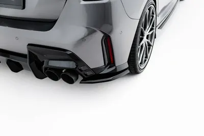 Maxton Design Heck-Seitensplitter V.1 für BMW M135i F70 / BMW 1er M-Paket F70 – Schwarz glänzend