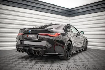 Maxton Design Heck-Seitensplitter V.1 für BMW M4 G82 / G82 Facelift – Schwarz glänzend