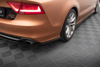 Maxton Design Heck-Seitensplitter V.2 für Audi A7 S line C7 – Schwarz glänzend