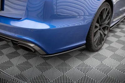Maxton Design Heck-Seitensplitter V.2 für Audi RS6 C7 / C7 Facelift – Schwarz glänzend