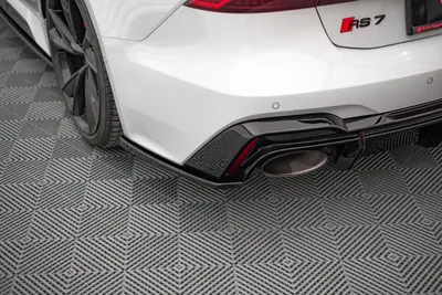Maxton Design Heck-Seitensplitter V.2 für Audi RS7 C8 – Schwarz glänzend