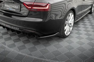 Maxton Design Heck-Seitensplitter V.2 für Audi S5 / A5 S line Coupé / Cabriolet 8T – Schwarz glänzend